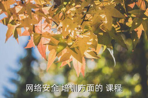 信息安全培訓課程體系,本專業培養安全人才具備良好的科學素養...